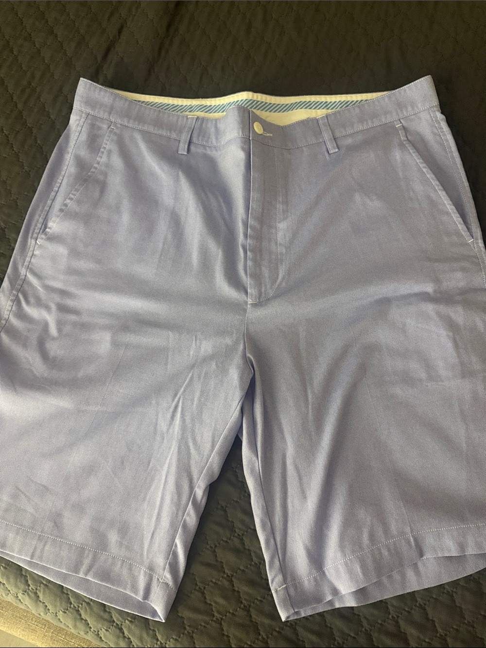 Men's Lavender Flat Front Shorts